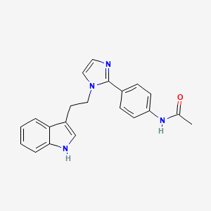 molecular formula C21H20N4O B5392636 N-(4-{1-[2-(1H-indol-3-yl)ethyl]-1H-imidazol-2-yl}phenyl)acetamide 