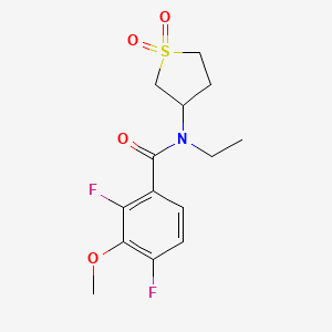 molecular formula C14H17F2NO4S B5392695 N-(1,1-dioxidotetrahydro-3-thienyl)-N-ethyl-2,4-difluoro-3-methoxybenzamide 