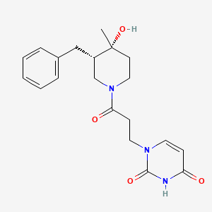 molecular formula C20H25N3O4 B5392743 1-{3-[(3S*,4R*)-3-benzyl-4-hydroxy-4-methylpiperidin-1-yl]-3-oxopropyl}pyrimidine-2,4(1H,3H)-dione 