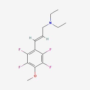 molecular formula C14H17F4NO B5392791 (E)-N,N-diethyl-3-(2,3,5,6-tetrafluoro-4-methoxyphenyl)prop-2-en-1-amine 