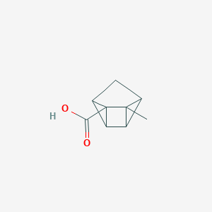 molecular formula C9H10O2 B053928 Tetracyclo[3.2.0.02,7.04,6]heptane-1-carboxylic acid, 5-methyl- (9CI) CAS No. 121676-03-7