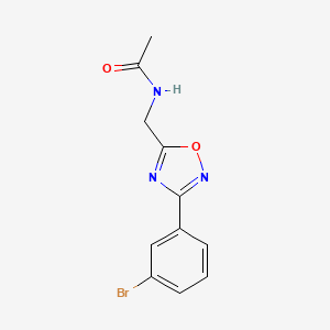 molecular formula C11H10BrN3O2 B5392830 N-{[3-(3-bromophenyl)-1,2,4-oxadiazol-5-yl]methyl}acetamide 