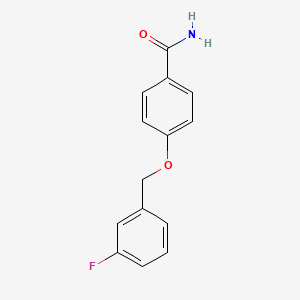 molecular formula C14H12FNO2 B5392888 4-[(3-fluorobenzyl)oxy]benzamide 