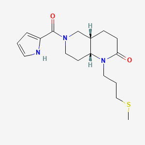 molecular formula C17H25N3O2S B5393007 (4aS*,8aR*)-1-[3-(methylthio)propyl]-6-(1H-pyrrol-2-ylcarbonyl)octahydro-1,6-naphthyridin-2(1H)-one 