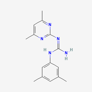 molecular formula C15H19N5 B5393155 N-(3,5-dimethylphenyl)-N'-(4,6-dimethyl-2-pyrimidinyl)guanidine 