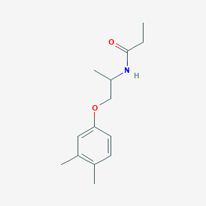 molecular formula C14H21NO2 B5393320 N-[2-(3,4-dimethylphenoxy)-1-methylethyl]propanamide 