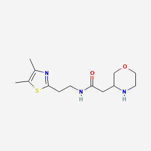 molecular formula C13H21N3O2S B5393669 N-[2-(4,5-dimethyl-1,3-thiazol-2-yl)ethyl]-2-(3-morpholinyl)acetamide dihydrochloride 