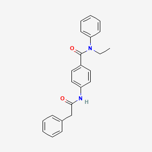 molecular formula C23H22N2O2 B5393676 N-ethyl-N-phenyl-4-[(phenylacetyl)amino]benzamide 