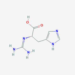 molecular formula C7H11N5O2 B053942 (S)-2-Guanidino-3-(1H-imidazol-4-yl)propanoic acid CAS No. 114460-37-6