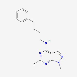 molecular formula C17H21N5 B5394570 1,6-dimethyl-N-(4-phenylbutyl)-1H-pyrazolo[3,4-d]pyrimidin-4-amine 