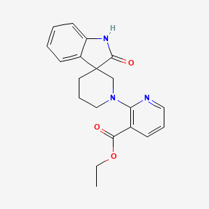 molecular formula C20H21N3O3 B5394651 ethyl 2-(2-oxo-1,2-dihydro-1'H-spiro[indole-3,3'-piperidin]-1'-yl)nicotinate 