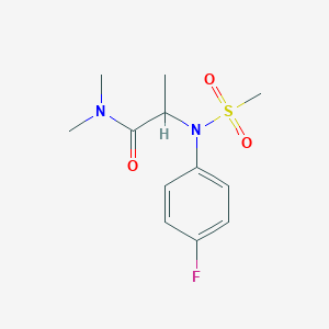 molecular formula C12H17FN2O3S B5394666 N~2~-(4-fluorophenyl)-N~1~,N~1~-dimethyl-N~2~-(methylsulfonyl)alaninamide 