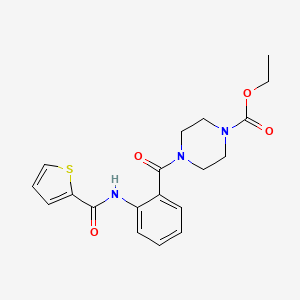 molecular formula C19H21N3O4S B5394863 ETHYL 4-{2-[(2-THIENYLCARBONYL)AMINO]BENZOYL}TETRAHYDRO-1(2H)-PYRAZINECARBOXYLATE 