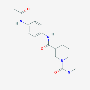 molecular formula C17H24N4O3 B5394891 N~3~-[4-(acetylamino)phenyl]-N~1~,N~1~-dimethylpiperidine-1,3-dicarboxamide 