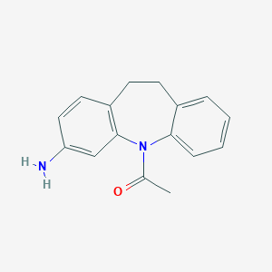 molecular formula C16H16N2O B053953 5-Acetyl-10,11-dihydro-5H-dibenz(b,f)azepin-3-amine CAS No. 84803-67-8