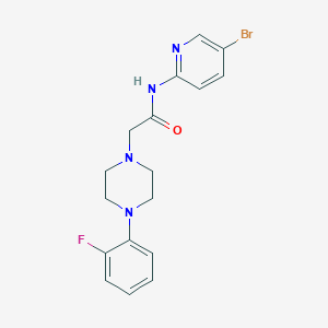 molecular formula C17H18BrFN4O B5395351 N-(5-bromopyridin-2-yl)-2-[4-(2-fluorophenyl)piperazin-1-yl]acetamide 