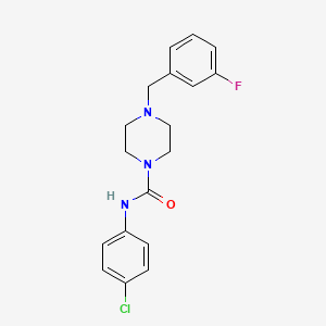 molecular formula C18H19ClFN3O B5395354 N-(4-chlorophenyl)-4-[(3-fluorophenyl)methyl]piperazine-1-carboxamide 