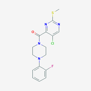 molecular formula C16H16ClFN4OS B5395367 [5-Chloro-2-(methylsulfanyl)pyrimidin-4-yl][4-(2-fluorophenyl)piperazin-1-yl]methanone 