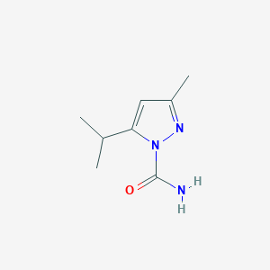 molecular formula C8H13N3O B053956 5-Isopropyl-3-methyl-1H-pyrazole-1-carboxamide CAS No. 113630-76-5