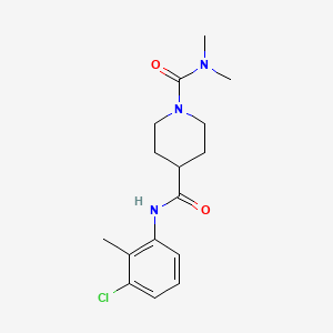molecular formula C16H22ClN3O2 B5395679 N~4~-(3-chloro-2-methylphenyl)-N~1~,N~1~-dimethylpiperidine-1,4-dicarboxamide 
