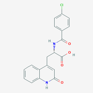molecular formula C19H15ClN2O4 B053957 Rebamipide, (S)- CAS No. 111911-88-7