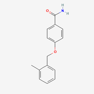 molecular formula C15H15NO2 B5395744 4-[(2-Methylphenyl)methoxy]benzamide 