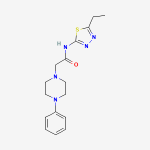molecular formula C16H21N5OS B5395795 N-(5-ethyl-1,3,4-thiadiazol-2-yl)-2-(4-phenylpiperazin-1-yl)acetamide 