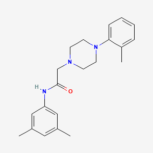 molecular formula C21H27N3O B5395802 N-(3,5-dimethylphenyl)-2-[4-(2-methylphenyl)piperazin-1-yl]acetamide 