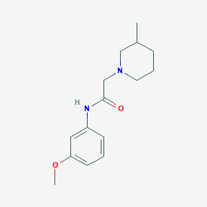 molecular formula C15H22N2O2 B5395835 N-(3-methoxyphenyl)-2-(3-methylpiperidin-1-yl)acetamide 