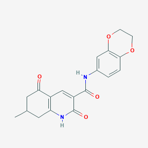molecular formula C19H18N2O5 B5395888 N-(2,3-dihydro-1,4-benzodioxin-6-yl)-7-methyl-2,5-dioxo-1,2,5,6,7,8-hexahydroquinoline-3-carboxamide 