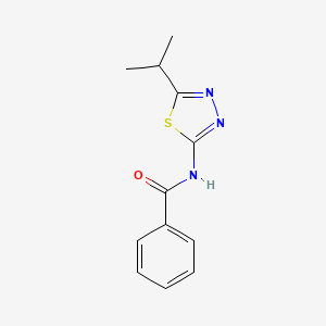 molecular formula C12H13N3OS B5395924 N-[5-(propan-2-yl)-1,3,4-thiadiazol-2-yl]benzamide 