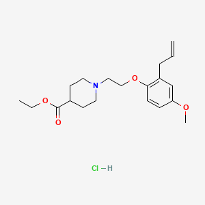molecular formula C20H30ClNO4 B5396553 Ethyl 1-[2-(4-methoxy-2-prop-2-enylphenoxy)ethyl]piperidine-4-carboxylate;hydrochloride 