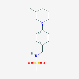 molecular formula C14H22N2O2S B5396567 N-[4-(3-methylpiperidin-1-yl)benzyl]methanesulfonamide 