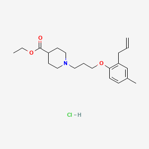 molecular formula C21H32ClNO3 B5396742 Ethyl 1-[3-(4-methyl-2-prop-2-enylphenoxy)propyl]piperidine-4-carboxylate;hydrochloride 