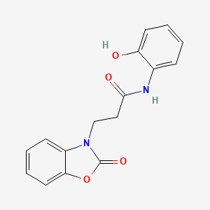 molecular formula C16H14N2O4 B5396782 N-(2-HYDROXYPHENYL)-3-(2-OXO-2,3-DIHYDRO-1,3-BENZOXAZOL-3-YL)PROPANAMIDE 
