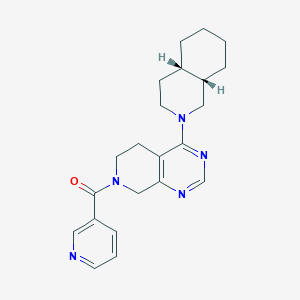 molecular formula C22H27N5O B5396875 [4-[(4aS,8aS)-3,4,4a,5,6,7,8,8a-octahydro-1H-isoquinolin-2-yl]-6,8-dihydro-5H-pyrido[3,4-d]pyrimidin-7-yl]-pyridin-3-ylmethanone 