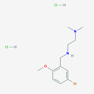 molecular formula C12H21BrCl2N2O B5396885 N-[(5-bromo-2-methoxyphenyl)methyl]-N',N'-dimethylethane-1,2-diamine;dihydrochloride 
