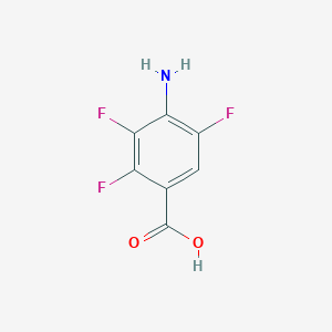 molecular formula C7H4F3NO2 B053969 4-Amino-2,3,5-trifluorobenzoic acid CAS No. 122033-75-4
