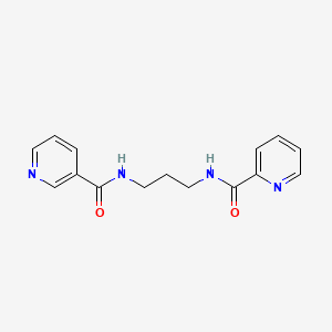 molecular formula C15H16N4O2 B5396927 N-[3-(pyridine-3-carbonylamino)propyl]pyridine-2-carboxamide 