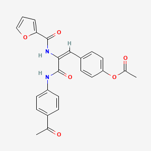 molecular formula C24H20N2O6 B5396987 [4-[(E)-3-(4-acetylanilino)-2-(furan-2-carbonylamino)-3-oxoprop-1-enyl]phenyl] acetate 