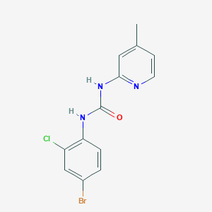 molecular formula C13H11BrClN3O B5397003 N-(4-BROMO-2-CHLOROPHENYL)-N'-(4-METHYL-2-PYRIDYL)UREA 