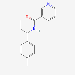 molecular formula C16H18N2O B5397086 N-[1-(4-methylphenyl)propyl]pyridine-3-carboxamide 