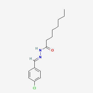 molecular formula C15H21ClN2O B5397090 N'-[(E)-(4-chlorophenyl)methylidene]octanehydrazide 