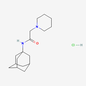 molecular formula C17H29ClN2O B5397183 1-Piperidineacetamide, N-1-adamantyl-, monohydrochloride CAS No. 25517-06-0