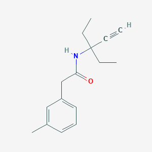 molecular formula C16H21NO B5397416 N-(3-ethylpent-1-yn-3-yl)-2-(3-methylphenyl)acetamide 