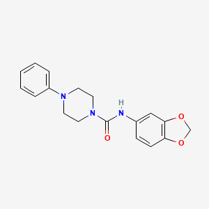 molecular formula C18H19N3O3 B5397568 N-(2H-13-BENZODIOXOL-5-YL)-4-PHENYLPIPERAZINE-1-CARBOXAMIDE 