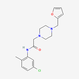 molecular formula C18H22ClN3O2 B5397569 N-(5-chloro-2-methylphenyl)-2-{4-[(furan-2-yl)methyl]piperazin-1-yl}acetamide 