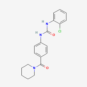 molecular formula C19H20ClN3O2 B5397688 N-(2-CHLOROPHENYL)-N'-[4-(PIPERIDINOCARBONYL)PHENYL]UREA 