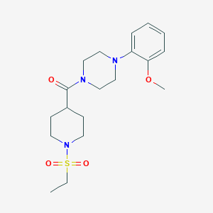 molecular formula C19H29N3O4S B5397763 [1-(Ethylsulfonyl)piperidin-4-yl][4-(2-methoxyphenyl)piperazin-1-yl]methanone 