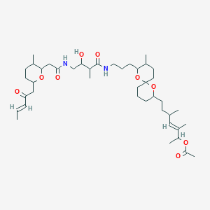 2,17,28-Trioxa-13,26-diazatricyclo(14.7.4.16,9)octacosane-14,25-dione, 18-(6-(acetyloxy)-3,5-dimethyl-4-heptenyl)-6-hydroxy-8,15,23-trimethyl-3-(2-oxo-3-pentenyl)-
